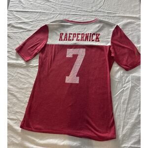 San Francisco 49ers Colin Kaepernick #7 Women’s V-Neck Graphic Tee Red NFL